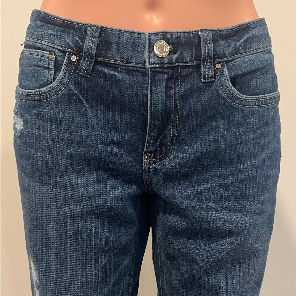 White House Black Market The Girlfriend Distressed Jeans Size 4 - Picture 2 of 12